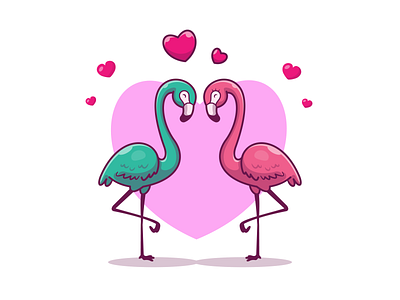 flamingo love 🦢💙🦢