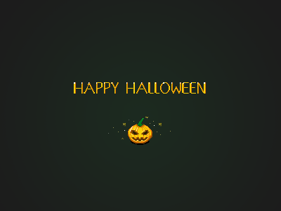 Spooky Pumpkin animation gif halloween photoshop pixel pixel art pumpkin scary spooky typography