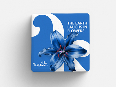 The Kabloom Brand blue brand communication branding design flower flower logo graphic illustration logo minimalism negativespace typo typography typography art