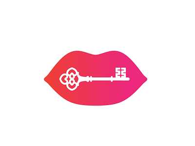 Our little secret hush key lips logo secret symbol