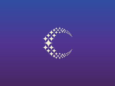 Crescent constellation constellation crescent logo modular particle pictogram star stellar symbol