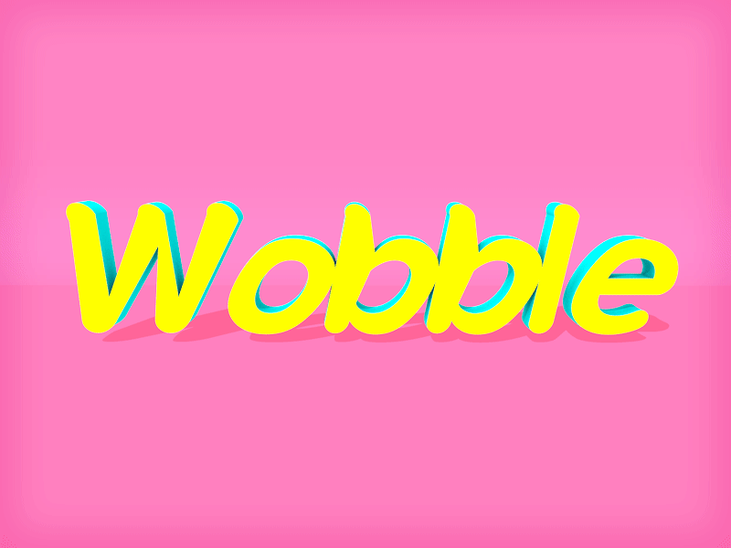 Wobble Text animation logo vector