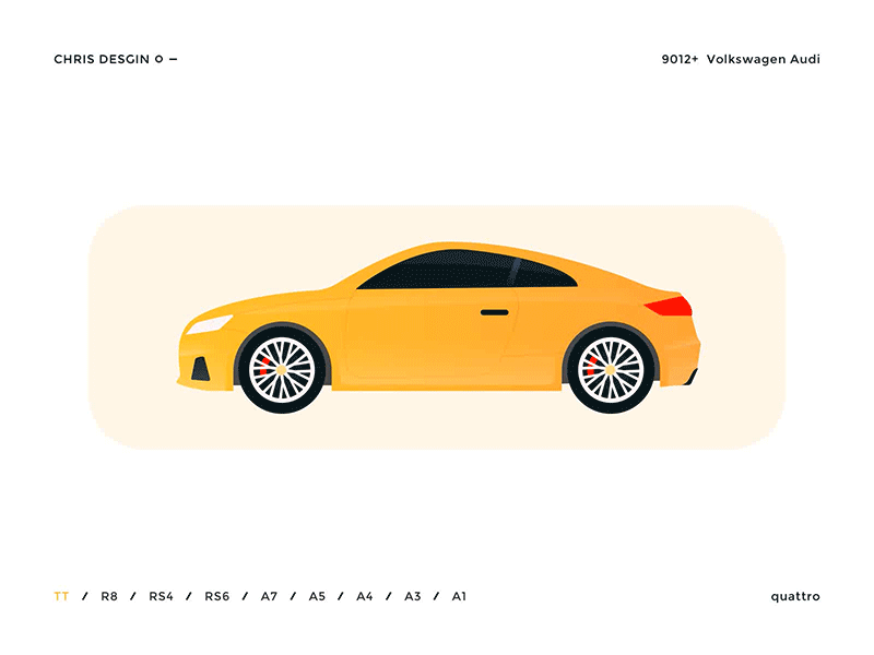 Audi ui 插图 设计