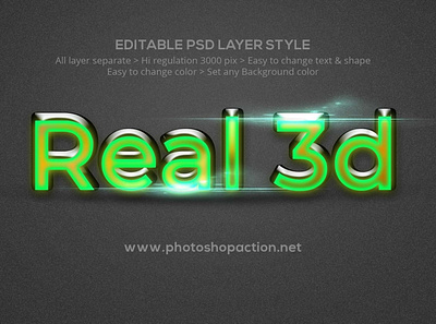 3d Photoshop Text Layer Style for Free 3d photoshop text free layer style free psd layer style letter metallic photoshop text text layer style text style