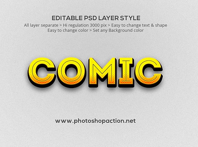 Free Comic Photoshop Layer Style 3d font comic layer style comic photoshop free download layer style photoshop layer style