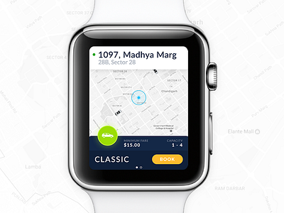 Book Taxi - Concept for Watch booking cab concept iwatch taxi taxibooking ui ux