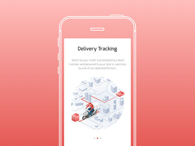 Delivery Tracking app delivery explainer graphics ios iphone application safe tracking