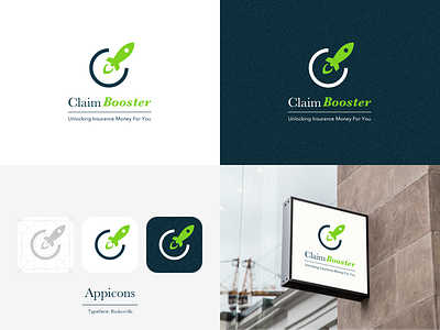 Insurance Company Logo booster clean color creative insurance ios logo logo design presentation typeface