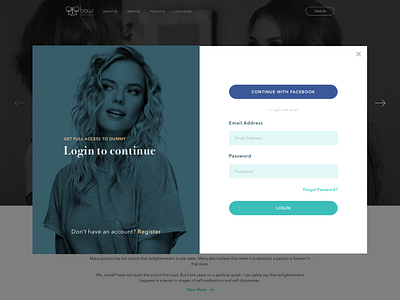 Beauty Services Login beauty landing landingpage login page register salon web website