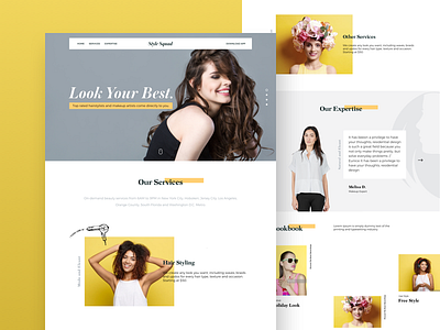 Beauty Salon creative landing landingpage modern new page salon template trending ui website