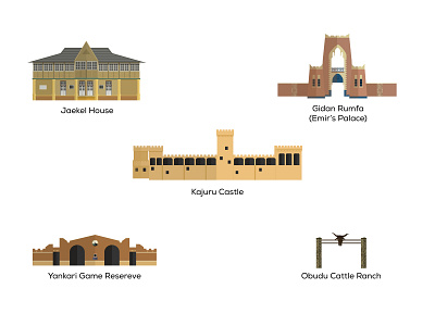 Nigerian Landmark Icons