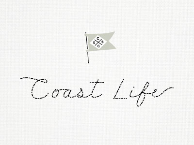 COAST LIFE branding coast hand lettering lettering logo morse code signal flag