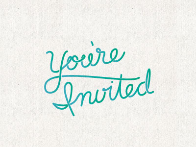 INVITATION birthday hand lettering invitation lettering youre invited