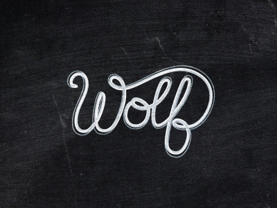 WOLF branding chalk chalkboard hand lettering lettering logo wolf