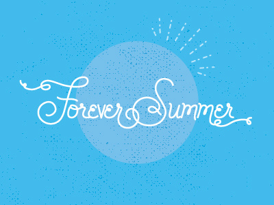 FOREVER SUMMER branding forever hand lettering lettering logo mark sky summer sunshine