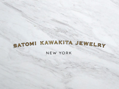 SATOMI KAWAKITA JEWELRY branding gold leaf hand tooled jewelry logo mark