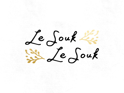 LE SOUK LE SOUK branding gold foil hand lettering icon le souk lettering logo market