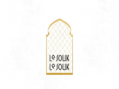 LE SOUK LE SOUK branding gold foil icon le souk lettering logo market