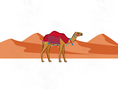 CAMEL camel dubai illustration sand dunes vector