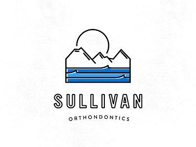 SULLIVAN ORTHODONTICS branding icon illustration logo mountains surf waves