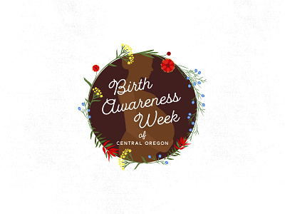 BIRTH AWARENESS WEEK birth birth awareness blanket flower flowers illustration indian paintbrush juniper logo mother pregnancy wildflowers yarrow