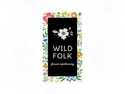 WILD FOLK floral flowers folk folklore illustration logo logo design wild wild folk