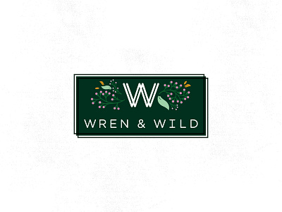 WREN & WILD botanical branding flowers icon illustration logo wildflowers wren