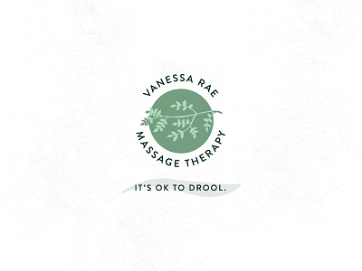 VANESSA RAE MASSAGE greenery illustration leaves logo massage massage therapy oregon sage