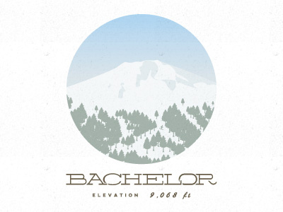 MT. BACHELOR bachelor emblem mark mountain oregon skiing