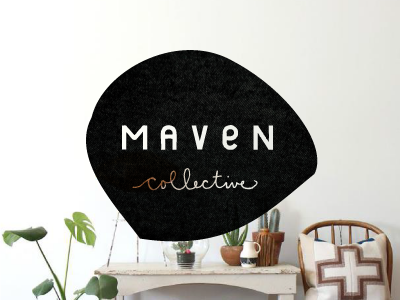 MAVEN COLLECTIVE branding collective hand lettering lettering logo maven nature vintage