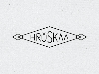 HRUSKAA branding geometric himelli lettering logo mobile