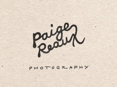 PAIGE REAUX branding hand lettering kraft lettering logo photography stamp vintage