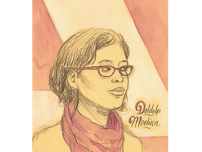 Deldelp deldelp medina drawing illustration latina mixed media women in tech