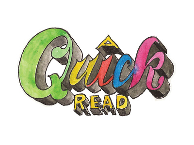 Quickread Dribble art of robert liu trujillo books design hand lettering literacy quick read reading typography