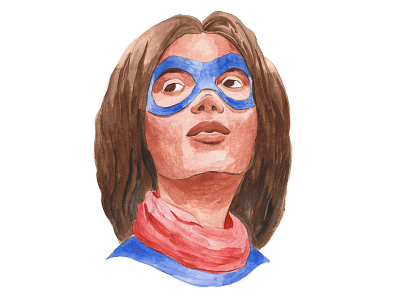 Kamalakhan Dribble art art of robert liu trujillo illustration kamala khan marvel comics ms marvel