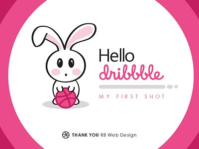 Hello Dribbble creative debut dribbble graphicdesign illustrations lorieldesign rabbit turnip
