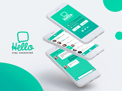 Hello - Concept Chat Mobile Ui app mobile app ui chat app chat ui concept chat hello chat logo design loriel design mobile deisgn