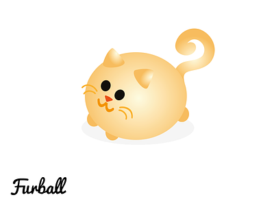Purr - Furball animals cat character design furball graphic design illustrations logo design loriel design