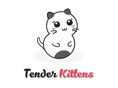 Tender Kittens animals cat illustrations kittens logo design loriel design tender kittens