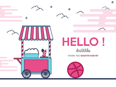 Hello Dribbble community dribbble first shot hello dribbble thank you