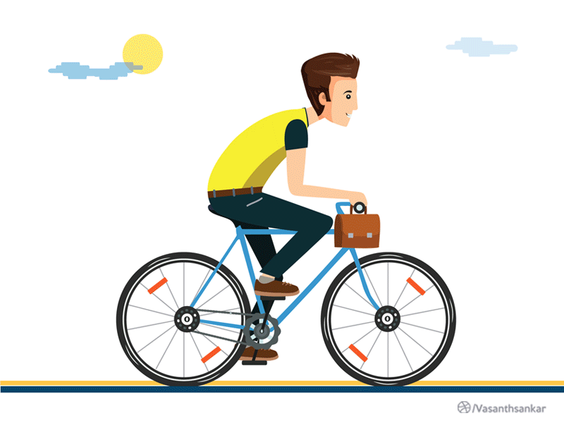 Cycling GIF animation boy character cycle cycling gif graphics illustration man motion