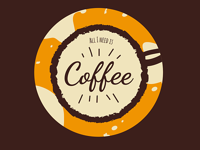 Coffee- Coaster Design all i need is coaster coffee cup design giveaway illustrat mug mule project sticker sticker mule vector