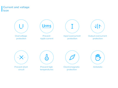 Current and voltage icon