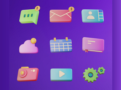 3D icons design 3d 3d modeling 3dart 3dicons b3d blender graphic design icon icondesign icons mobileappicon ui