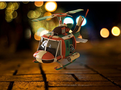 Metal slug copter 3dmodeling cinema4d helicopter