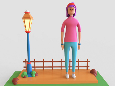 Character design 3d modeling character design character illustration girl character keyshot maya shading