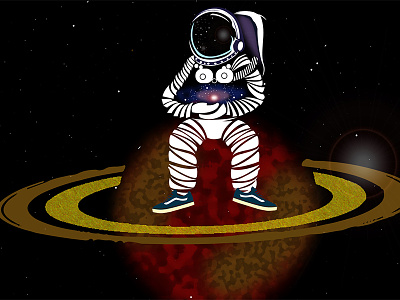 Cosmic Shit astronaut contemporaryart digital digitalillustrstion illustrator photoshop visual