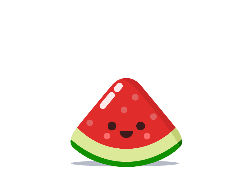 Bouncing animation characters fruits gif happiness motion design