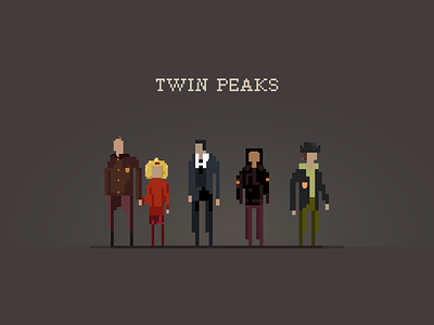 Twin Peaks 16bit 8bit agent cooper illustration series team twinpeaks