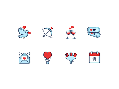 Icons Set day icon icons illustrator love valentines